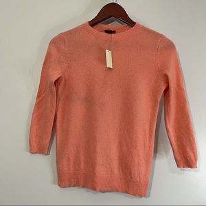 Talbots Women’s Pure Cashmere Sweater 3/4 sleeves round neck Small pink